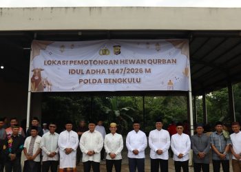 Polda Bengkulu Sembelih 18 Ekor Sapi dan 6 Ekor Kambing Kurban