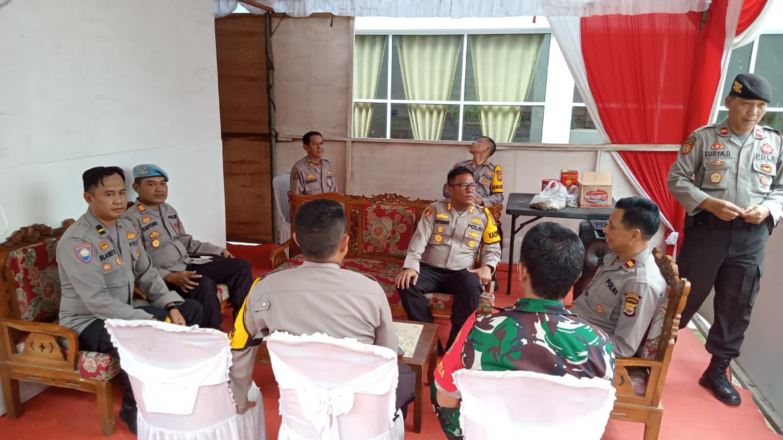 Berikan Motivasi Kepada Personil Pospam Lebaran, Kapolres BS Bersama PJU Lakukan Kunjungan