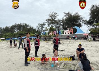 Personel Pos Shelter Gelar Patroli di Kawasan Pantai Panjang, Tegaskan Komitmen Jaga Keamanan Wisatawan