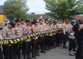 Polda Bengkulu Bersama Polresta Bengkulu Laksanakan Pengamanan Maksimal Aksi Unjuk Rasa Cipayung di DPRD Provinsi Bengkulu