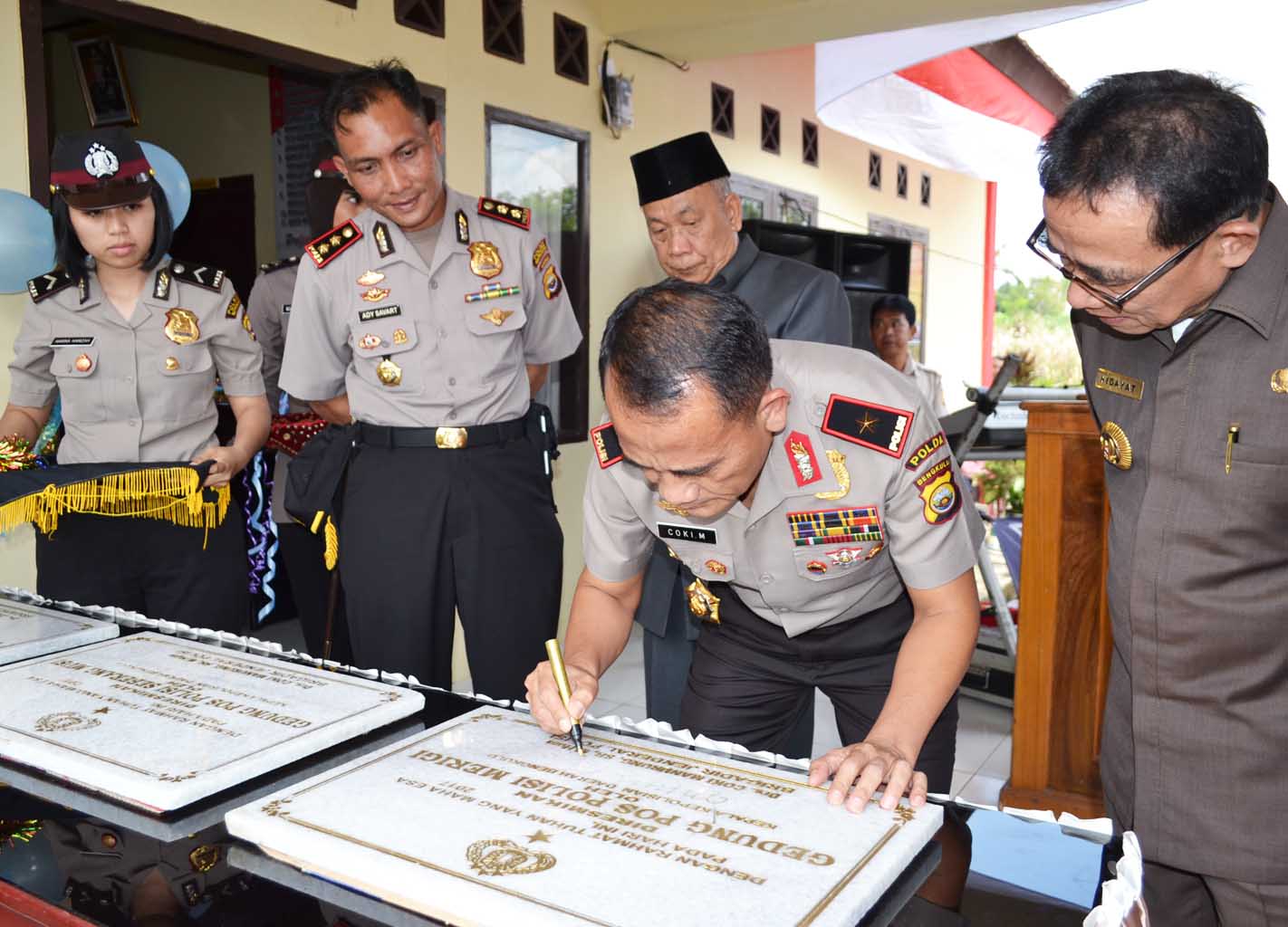 Kapolda Bengkulu Resmikan 3 Pos Polisi Wilayah Perbatasan Kabupaten