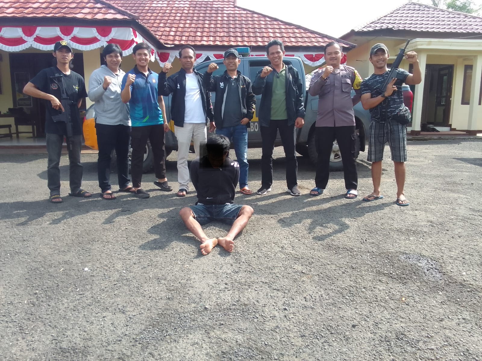 Polsek Rimbo Pengadang Backup Up Polres RL Dalam Penangkapan Tersangka Pencurian
