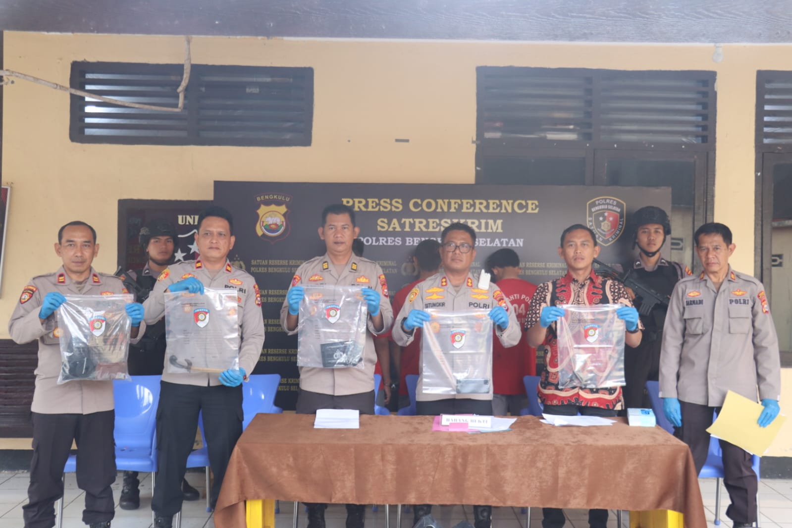 Lima Orang Pelaku Curanmor Diamankan Polres Bengkulu Selatan Selama Ops Musang Nala