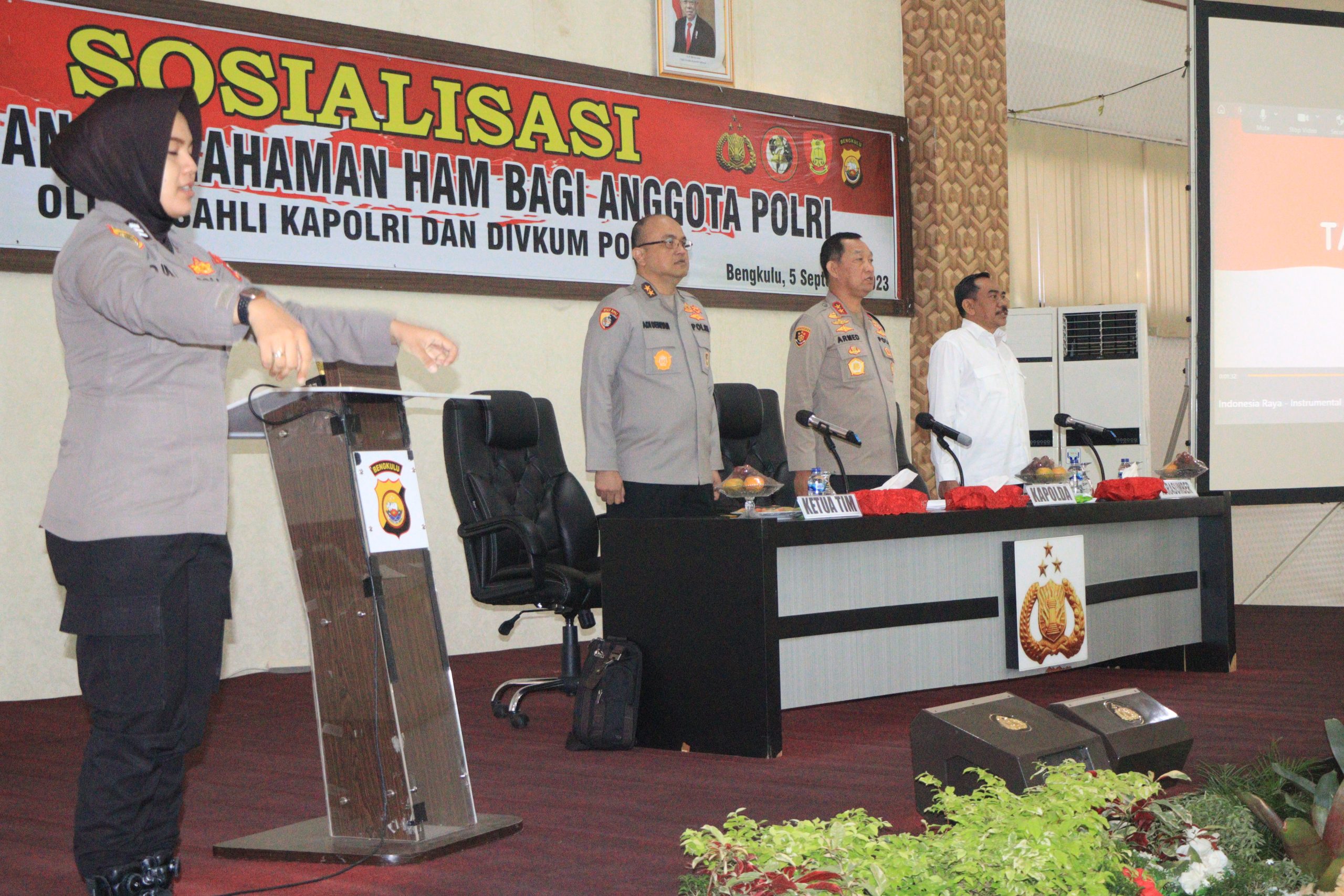 Sahli Kapolri Gelar Sosialisasi Tentang HAM di Polda Bengkulu