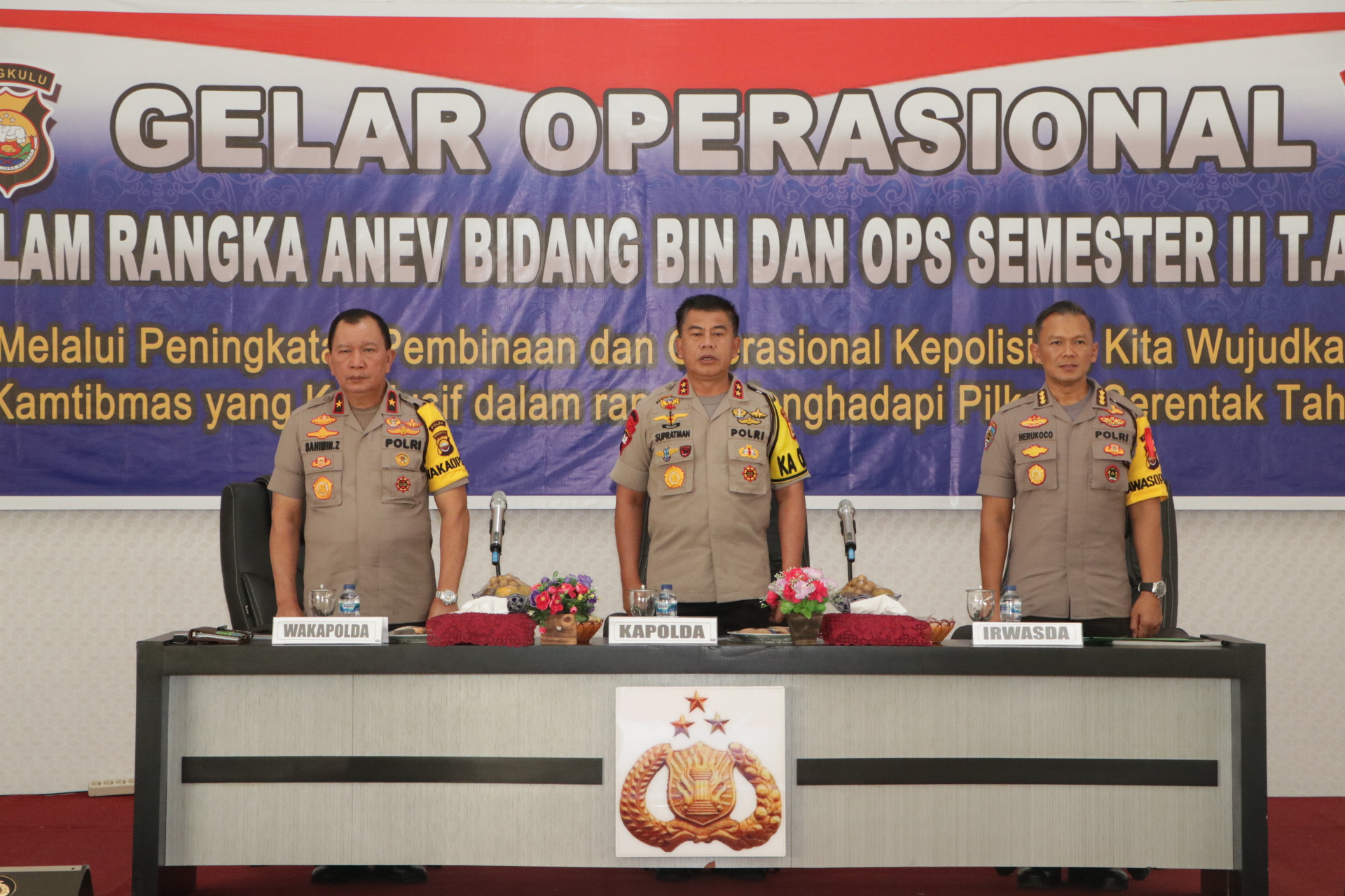 Polda Bengkulu Buka Gelar Operasional Semester II 2019