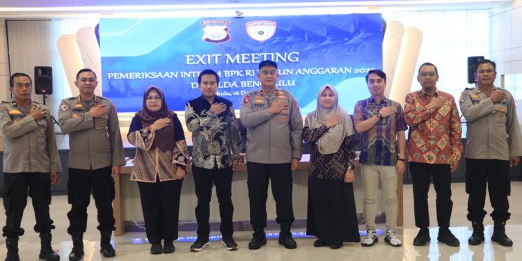 Wakapolda Bengkulu Pimpin Exit Meeting Pemeriksaan Interim Laporan Keuangan Polri TA 2025 oleh BPK RI di Polda Bengkulu