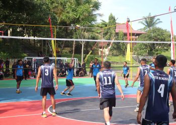Brimob Polda Bengkulu Ikuti Pertandingan Bola Voli Antar Satker dalam Rangka HUT Ke-80 Korps Brimob Polri