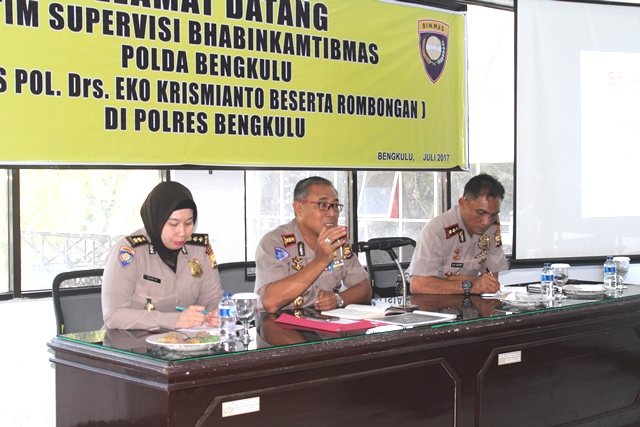 Tim Supervisi Bhabinkamtibmas Polda Bengkulu Kunjungi Polres Bengkulu