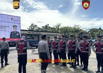 Personel Ditsamapta Polda Bengkulu Gelar Latihan Patroli Pengejaran Pelaku Kriminal Jalanan