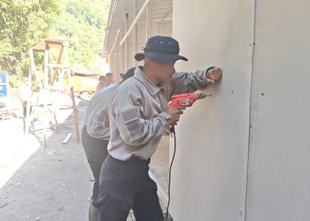 Progres Pembangunan Huntara Puluik Puluik di Polda Sumatera Barat