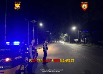 Personel Dit Samapta Polda Bengkulu Laksanakan Patroli R4 Di Kawasan Pantai Panjang