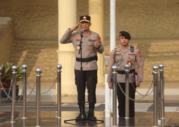 Kapolda Bengkulu Pimpin Upacara Peringatan Hari Olahraga Nasional ke 43 Tahun 2026 di Mapolda Bengkulu