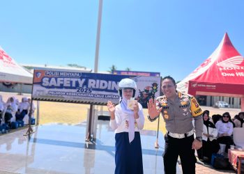 POLDA BENGKULU GELAR KEGIATAN SAFETY RIDING DAN KAMPANYE ANTI BULLYING DALAM RANGKA PERINGATAN HARI ANAK NASIONAL 2025