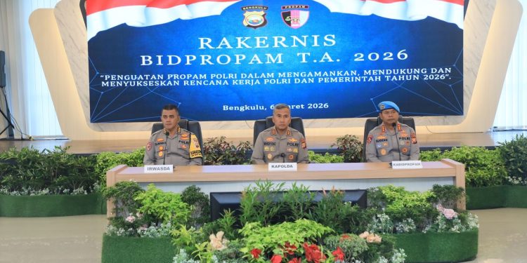 Kapolda Bengkulu Pimpin Pembukaan Rakernis Bidpropam Polda Bengkulu T.A 2026 : Tekankan Penguatan Propam dalam Mengamankan Stabilitas Kamtibmas