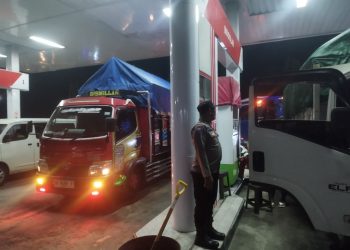 Monitoring Stok BBM, Situasi SPBU di Kecamatan Maje Aman dan Terkendali