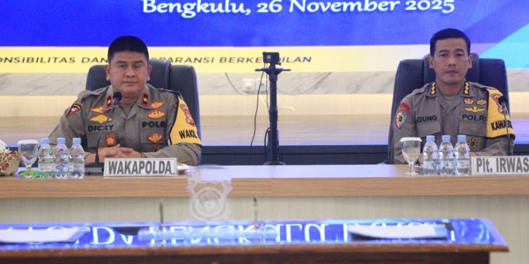 Wakapolda Bengkulu Pimpin Taklimat Akhir Audit Kinerja Tahap II Itwasda Polda Bengkulu Aspek Pelaksanaan dan Pengendalian pada Polda Bengkulu T.A 2025
