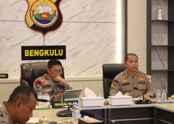 Wakapolda Bengkulu Ikuti Rapat Anev Program Ketahanan Pangan Secara Daring Bersama Pimpinan As SDM Kapolri