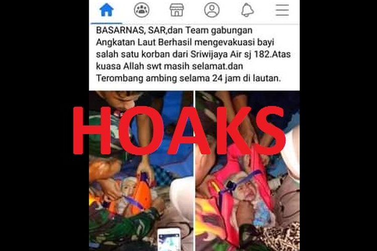 Hoax Bayi Selamat Insiden Sriwijaya Air SJ 182, Kabid Humas Minta Warga Cek Sebelum Ikut-Ikutan Mengeshare