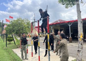 Sat Brimob Polda Bengkulu Gelar Latihan Terpadu Srikandi Brimob Challenge
