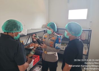 Bidpropam Polda Bengkulu Laksanakan Pengecekan dan Pengawasan Pelayanan di SPPG Mabes Polri 3 Polda Bengkulu