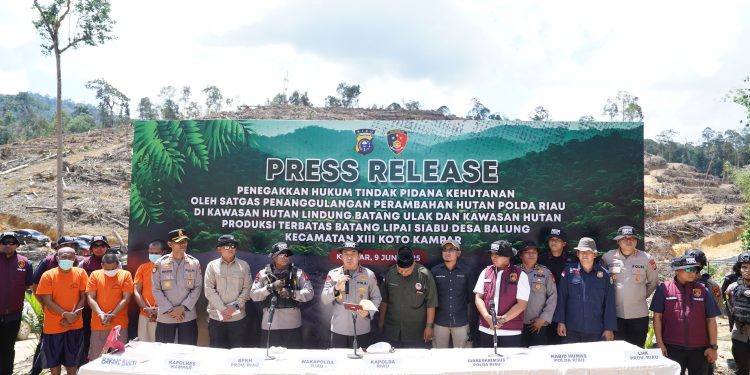 Tindak Tegas Perusakan Hutan, Polda Riau Tegaskan Komitmen Green Policing