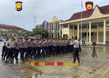 Dalmas Polda Bengkulu Asah Taktik Dan Formasi Dalam Latihan Rutin