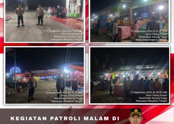 KRYD Polres Bengkulu Tengah Tingkatkan Patroli Malam, Cegah Geng Motor dan Kejahatan Jalanan