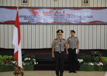 Kapolda Bengkulu Pimpin Kops Raport Kenaikan Pangkat 510 Personel Polri dan 46 PNS Polri Periode 1 Juli 2026