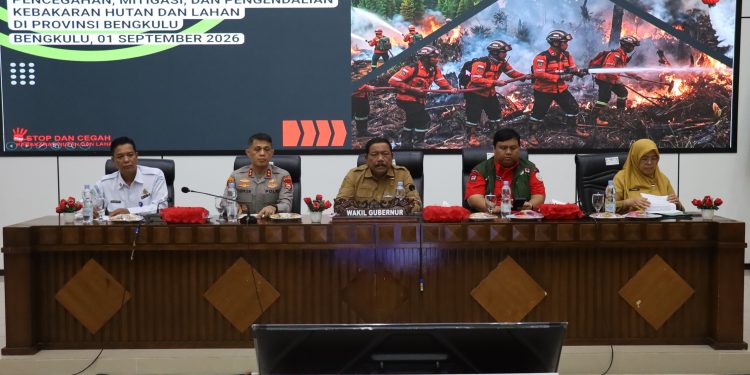 Kapolda Bengkulu Tegaskan Zero Tolerance Terhadap Pembakaran Lahan dalam Rakor Penanggulangan Karhutla