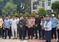 Polres Mukomuko Berikan Pelayanan Pengamanan Aksi Unjuk Rasa DPW FSPMI Prov. Bengkulu di Kantor Bupati Mukomuko