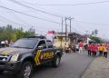 Polsek Semidang Alas Amankan Gerak Jalan Santai Pelajar Sambut HUT RI ke-81