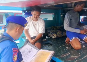 Ditpolairud Polda Bengkulu Gelar Patroli Perairan Guna Menjaga Perairan Wialayah Bengkulu di Perairan Muara Dua