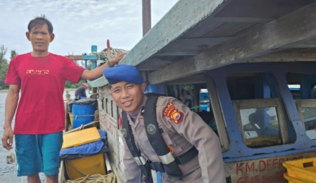 Ditpolairud Polda Bengkulu Gelar Patroli Perairan menggunakan Kapal Polisi XXVII-2007 di Perairan Karang Lebar