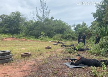 Personel Kompi 2 Batalyon C Pelopor Gelar Latihan Menembak
