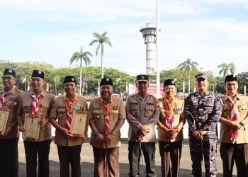 Kapolda Bengkulu Hadiri Apel Besar Hari Pramuka ke-64 Kwartir Daerah Gerakan Pramuka 07 Bengkulu