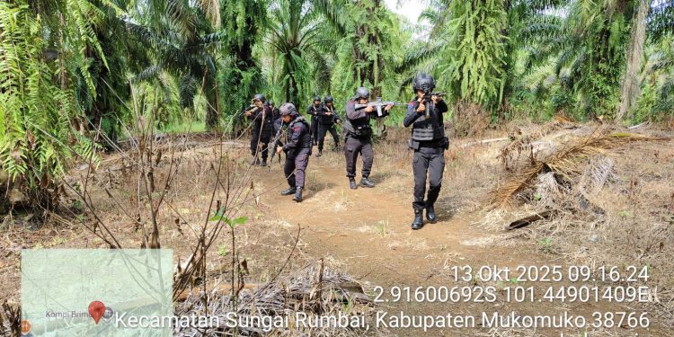 Personel Kompi 1 Batalyon C Pelopor Laksanakan Latihan GAG Materi Purpondok