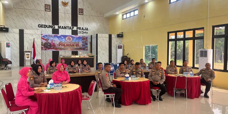 Polres Mukomuko Ikuti Syukuran Hari Jadi ke-78 Polwan Republik Indonesia Secara Virtual
