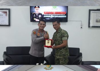 Perkuat Soliditas TNI-Polri, Kapolda Bengkulu Kunjungi Kodim 0407 dan Denpom II/1 Kota Bengkulu