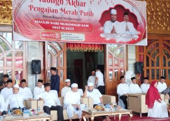 Karo Rena Polda Bengkulu Menghadiri Tabligh Akbar Merah Putih Peringatan Maulid Nabi Muhammad SAW di Balai Semarak