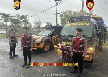 Antisipasi Cuaca Ekstrem, Personel Ditsamapta Polda Bengkulu Gelar Patroli SAR di Wilayah Rawan Pohon Tumbang