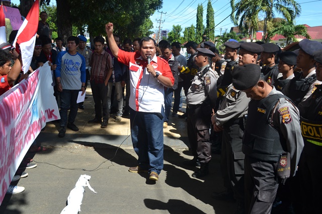 Polres Bengkulu Amankan Demo di PN