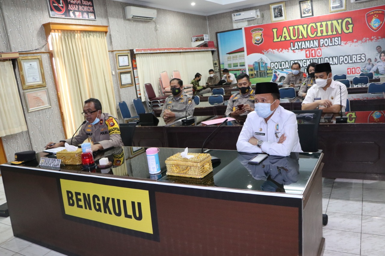 Bahas PPKM dan Persiapan Pengamanan Sholat Eid, Wakapolda Bengkulu Rapat Virtual Bersama Sekda dan Dinkes Provinsi