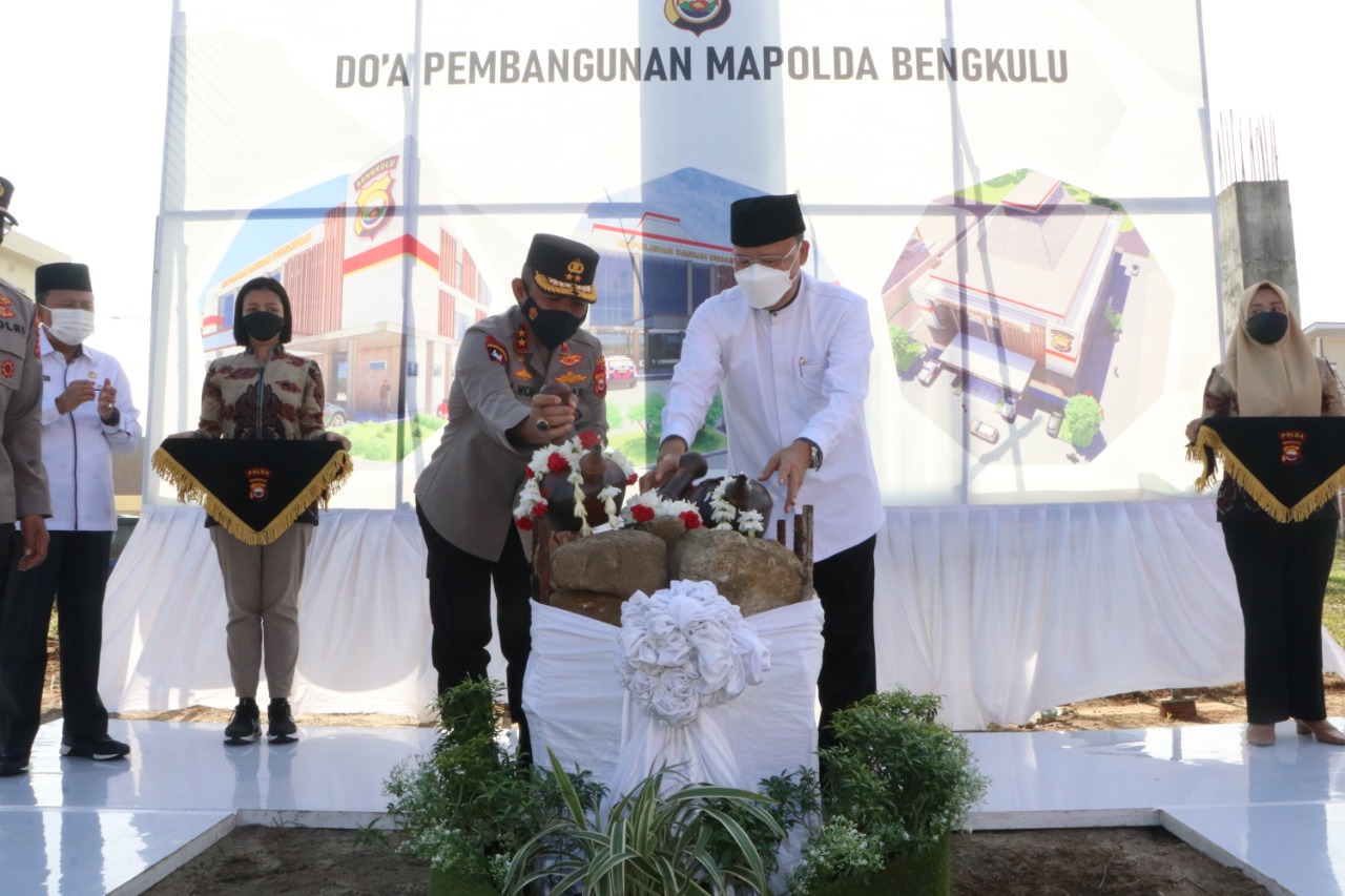 Pembangunan Gedung Utama Dilanjutkan, Polda Bengkulu Gelar Doa Bersama