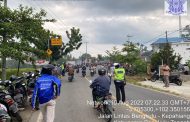 Polres Benteng Kawal Unras SPSI Menuju Kantor DPRD Provinsi Bengkulu