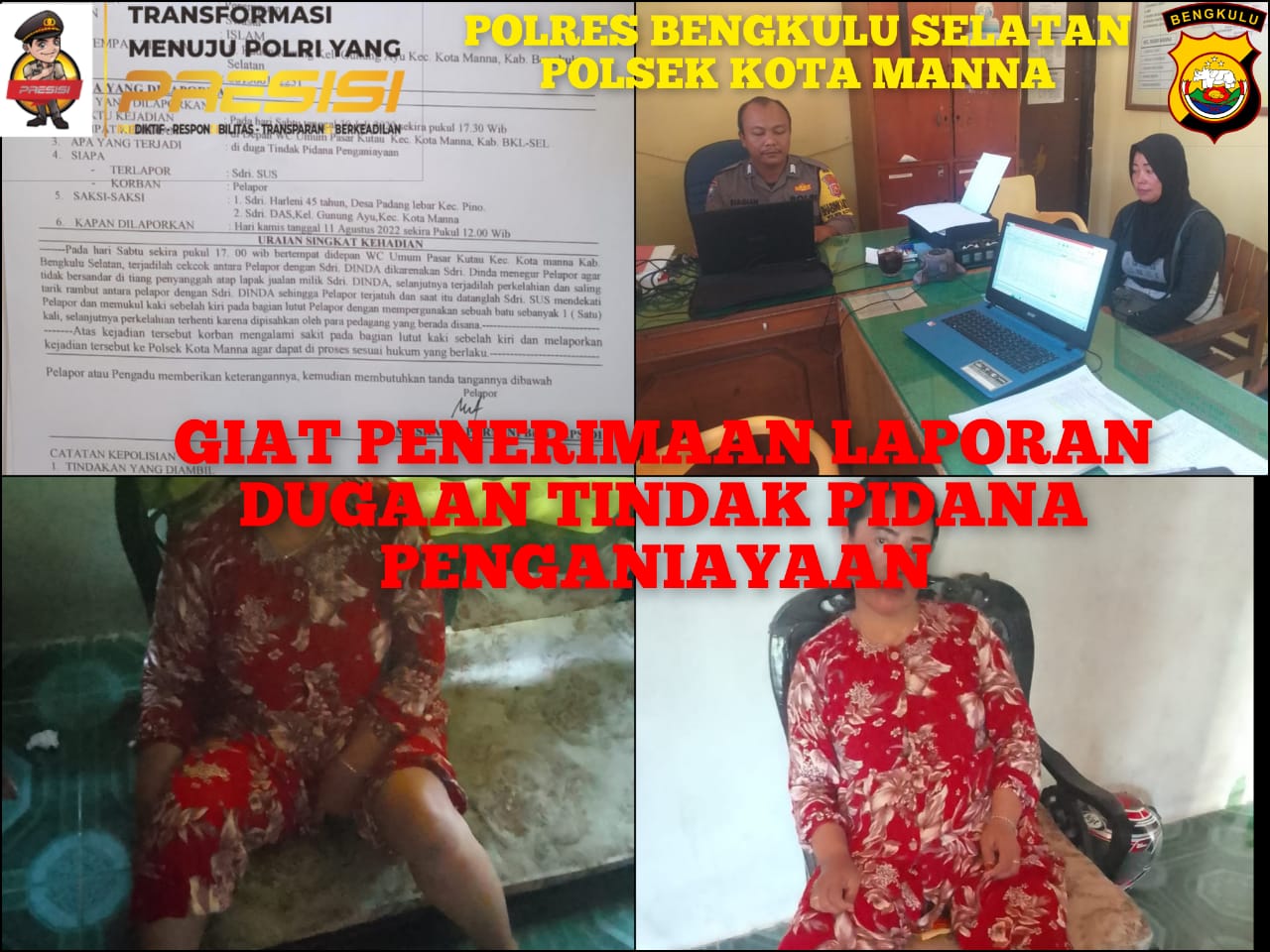 Aniaya Sesama Pedagang, Ibu Berusia 50 Tahun Dilaporkan Ke Polisi