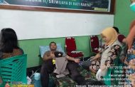 Sinergitas TNI/Polri, Polsek Jajaran Polres Mukomuko Ikuti Donor Darah di Koramil 02/Ipuh