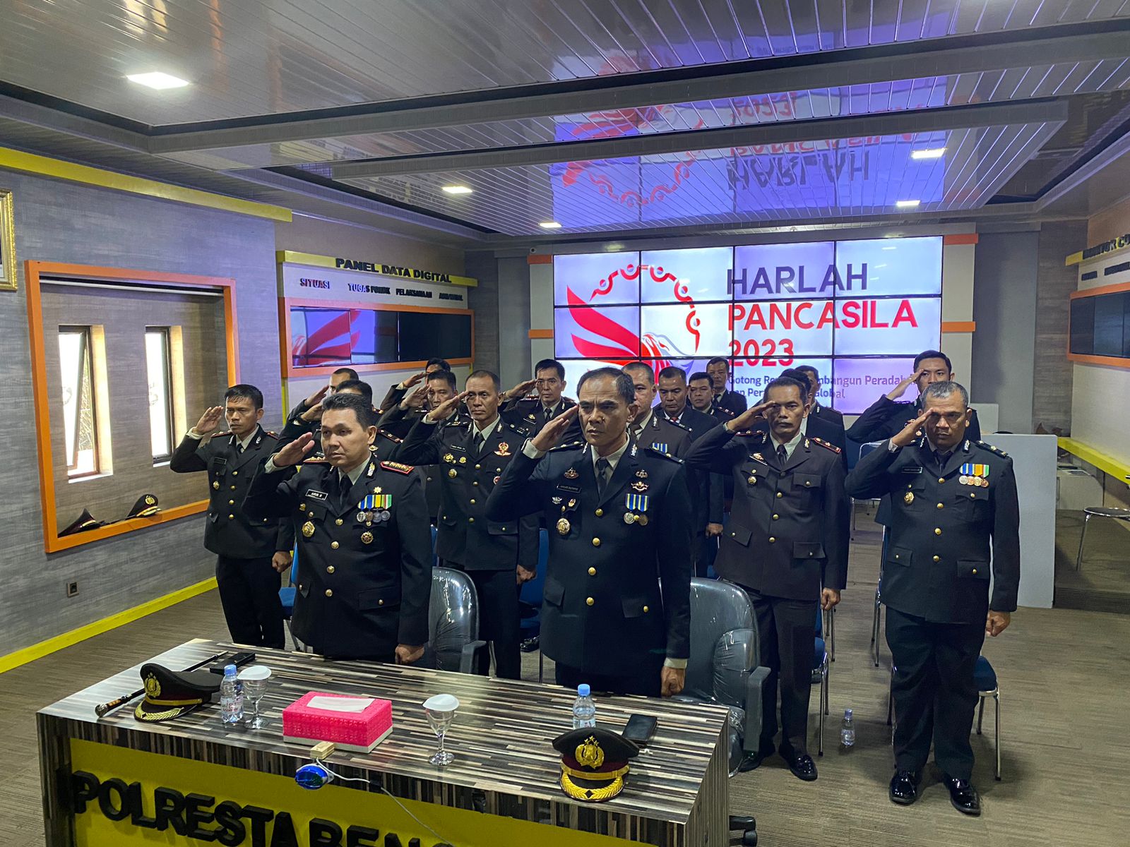 Kepolisian Resor Kota Bengkulu Gelar Upacara Peringatan Hari Lahir Pancasila di Lapangan Apel Mapolresta