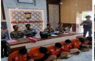 Kapolresta Bengkulu Pimpin Press Rellease  Ungkap Keberhasilan Team Merah Putih Berantas C3