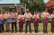 Peringati HUT Pramuka ke 62, Polsek Padang Jaya hadiri Upacara Penutupan Persami Se Kec. Padang Jaya