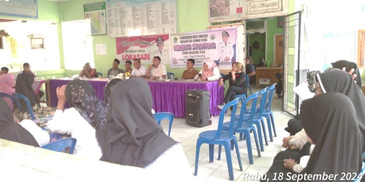 Cooling System, Bhabinkamtibmas Polsek Lebong Utara Hadiri Rembuk Stunting di Desa Lokasari